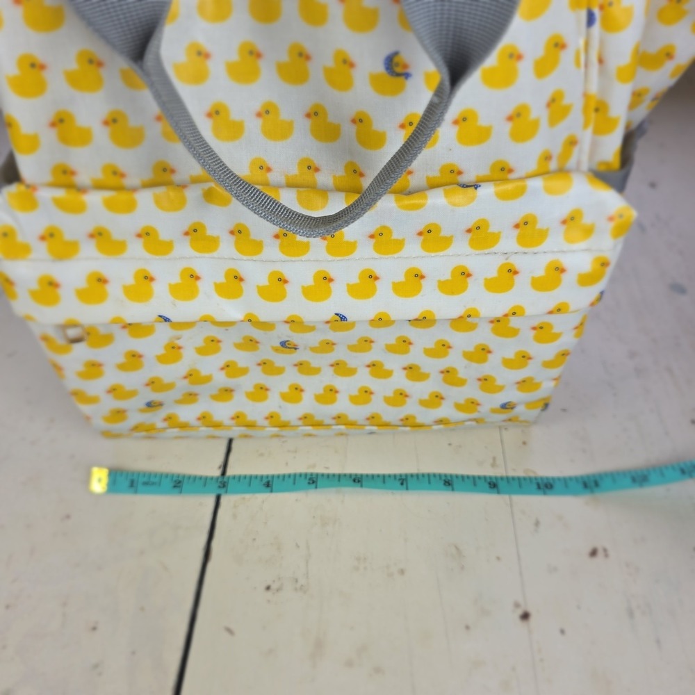 Yellow Rubber Duck Print Washable Waterproof Backpack Diaper Bag Travel - Picture 13 of 15